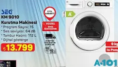 SEG KM 9010 ÇAMAŞIR KURUTMA MAKİNESİ 9 KG